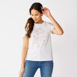 Women's Nine West Crewneck Graphic Tee -Napier Elegant shop 4646703 Faces