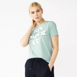 Women's Nine West Crewneck Graphic Tee -Napier Elegant shop 4646703 So Over It