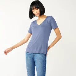Women's Nine West Essential V-Neck Tee -Napier Elegant shop 4841148 Kelly Lavender
