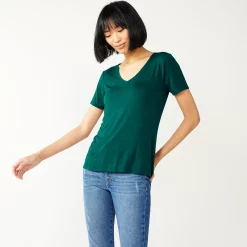 Women's Nine West Essential V-Neck Tee -Napier Elegant shop 4841148 Night Tide