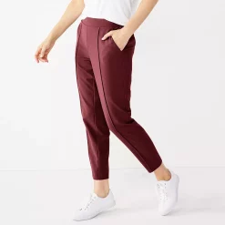 Women's Nine West Relaxed Crop Pull-On Pants -Napier Elegant shop 4911770 Maddie Plum