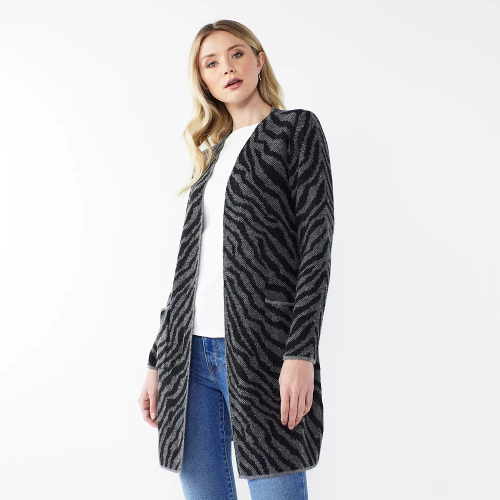 Women's Nine West Car Coat Cardigan 1 Women's Nine West Car Coat Cardigan