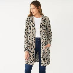 Women's Nine West Car Coat Cardigan 26 Women's Nine West Car Coat Cardigan -Napier Elegant shop 4972563 Cheetah