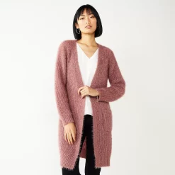Women's Nine West Car Coat Cardigan 20 Women's Nine West Car Coat Cardigan -Napier Elegant shop 4972563 Cozy Mai Mauve