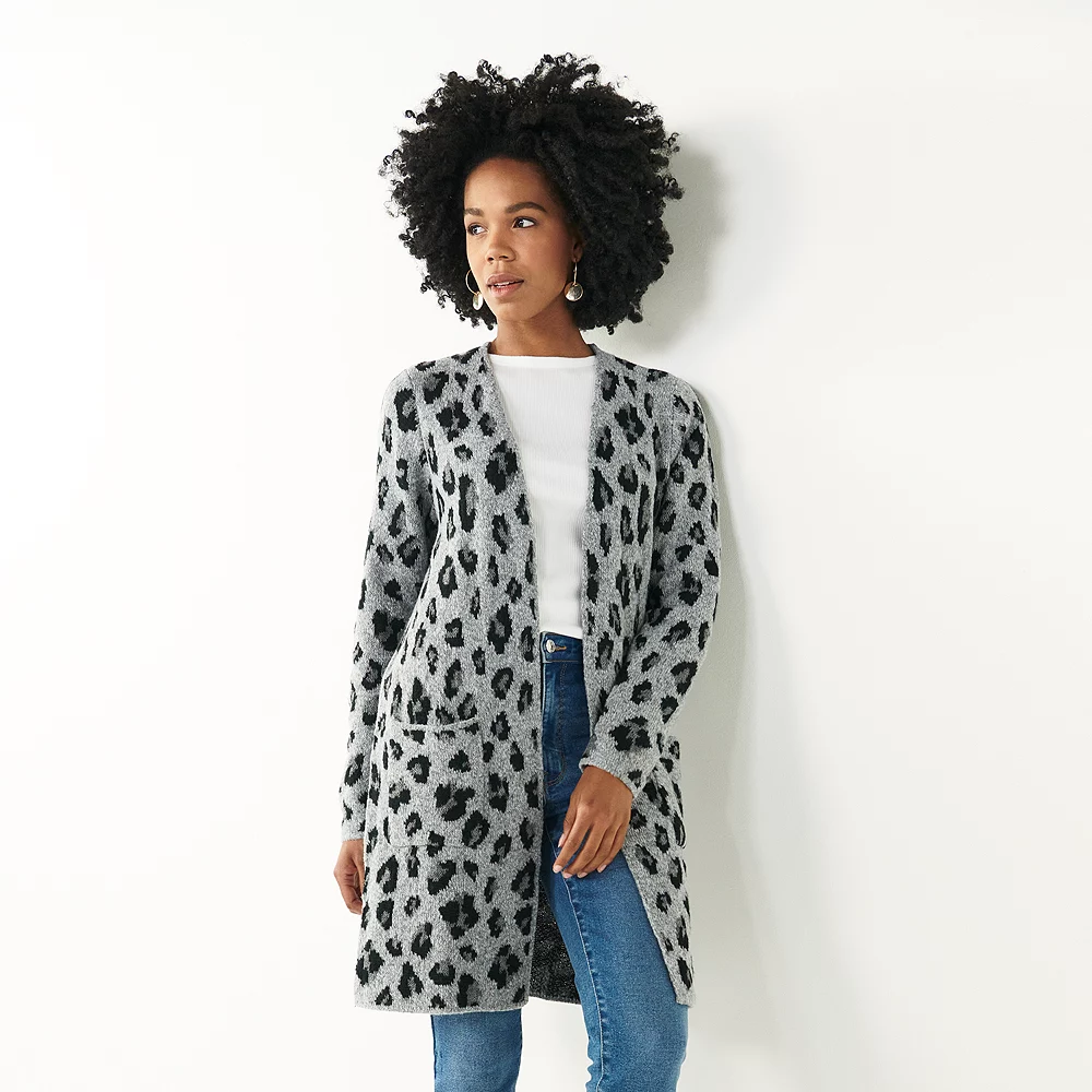 Women's Nine West Car Coat Cardigan 4 Women's Nine West Car Coat Cardigan - Image 4