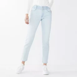 Women's Nine West Curvy Tummy-Control Slim Straight Jeans 9 Women's Nine West Curvy Tummy-Control Slim Straight Jeans -Napier Elegant shop 4988950 Super Light Wash