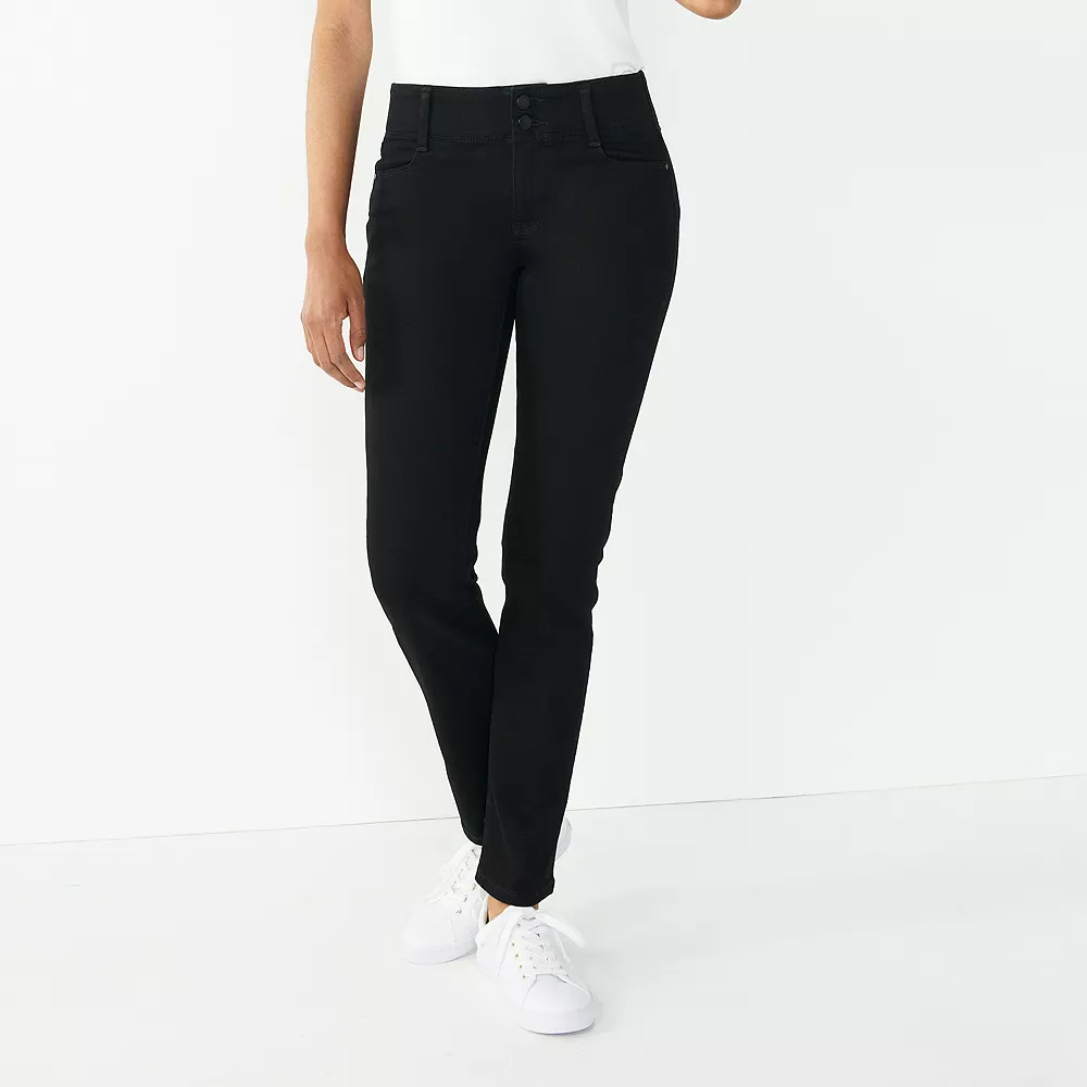 Women's Nine West Tummy-Control Slim Straight Jeans 3 Women's Nine West Tummy-Control Slim Straight Jeans - Image 3