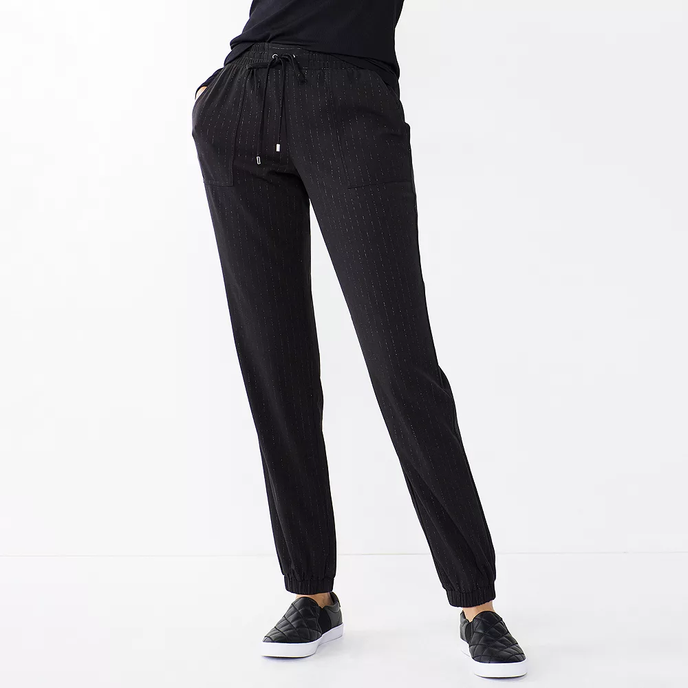 Women's Nine West Elastic-Cuff Relaxed Jogger Pants 5 Women's Nine West Elastic-Cuff Relaxed Jogger Pants - Image 5