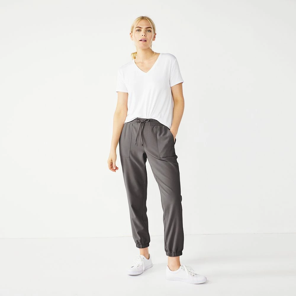 Women's Nine West Elastic-Cuff Relaxed Jogger Pants 6 Women's Nine West Elastic-Cuff Relaxed Jogger Pants - Image 6