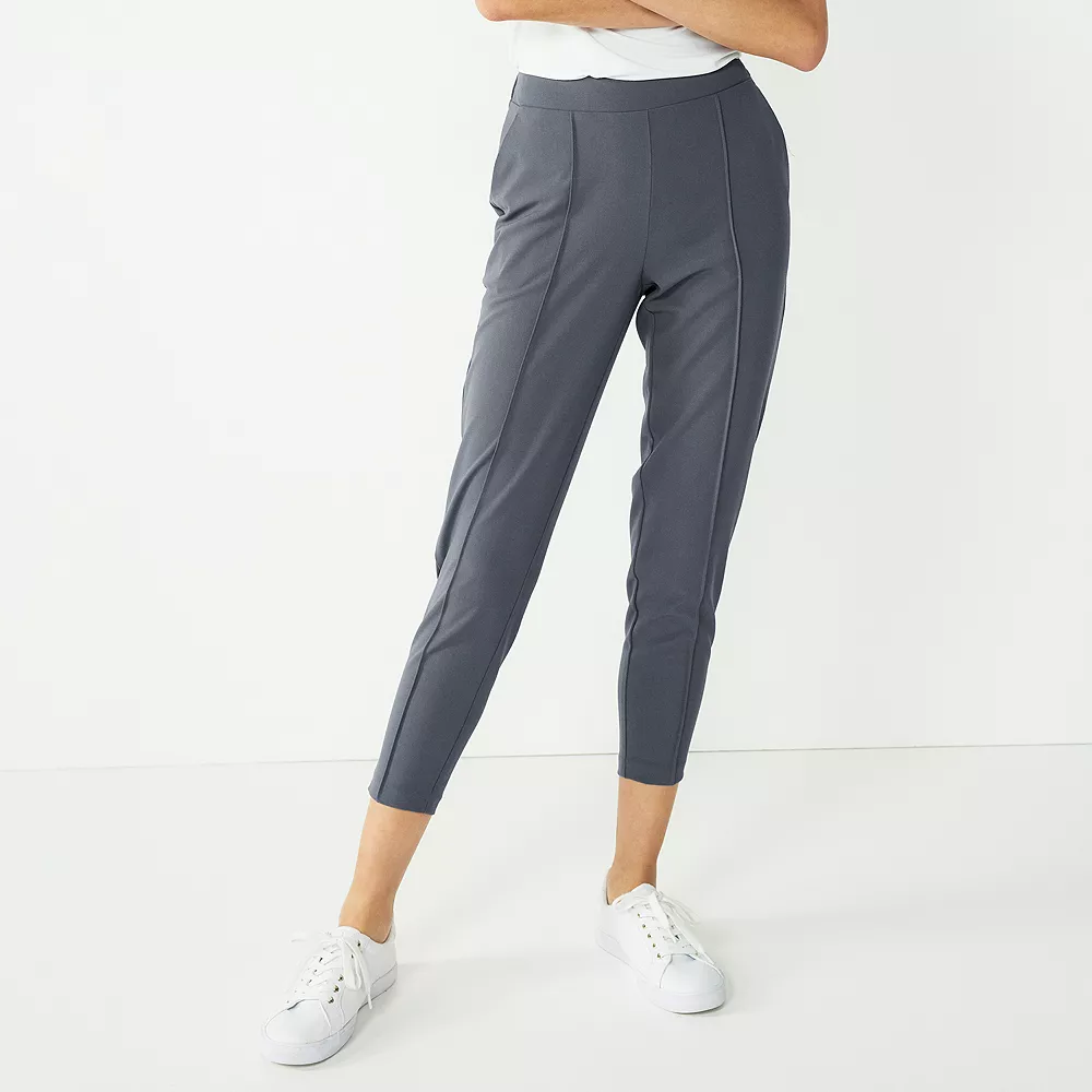 Women's Nine West Curvy Relaxed Pintucked Crop Pants 1 Women's Nine West Curvy Relaxed Pintucked Crop Pants
