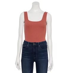 Women's Nine West Rib Scoopneck Tank Bodysuit -Napier Elegant shop 5288302 Mauve Jewel