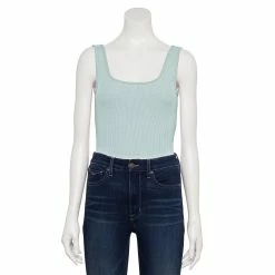 Women's Nine West Rib Scoopneck Tank Bodysuit -Napier Elegant shop 5288302 Mint Virtue