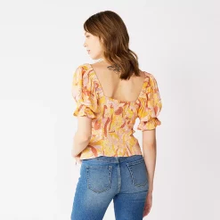 Women's Nine West Twist Front Puff Sleeve Top -Napier Elegant shop 5493540 ALT