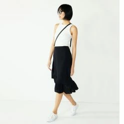 Women's Nine West Asymmetrical Midi Skirt