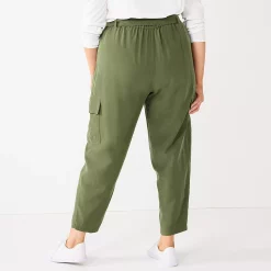 Plus Size Nine West High-Waisted Tapered Pants -Napier Elegant shop 5563608 ALT