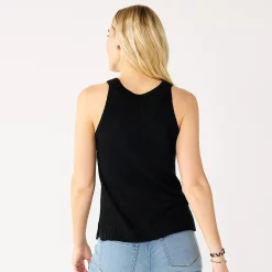 Women's Nine West High-Neck Cutaway Sweater Tank -Napier Elegant shop 5566564 ALT