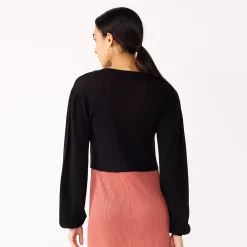 Women's Nine West Balloon Sleeve Open Front Cardigan -Napier Elegant shop 5567306 ALT