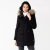 Women's Nine West Faux-Fur Hood Quilted Duffle Coat