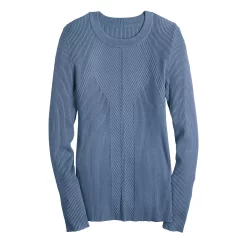 Women's Nine West Long Sleeve Rib Crewneck Sweater 31 Women's Nine West Long Sleeve Rib Crewneck Sweater -Napier Elegant shop 5582535 ALT5