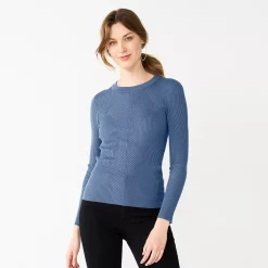 Women's Nine West Long Sleeve Rib Crewneck Sweater 24 Women's Nine West Long Sleeve Rib Crewneck Sweater -Napier Elegant shop 5582535 Brandy Blue