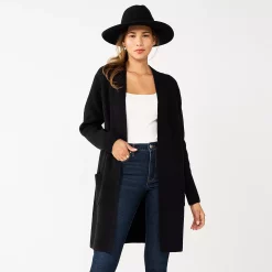 Women's Nine West Jacquard Long Cardigan 25 Women's Nine West Jacquard Long Cardigan -Napier Elegant shop 5692188 Black