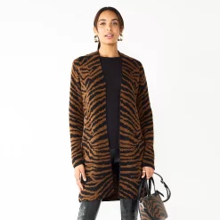 Women's Nine West Jacquard Long Cardigan 20 Women's Nine West Jacquard Long Cardigan -Napier Elegant shop 5692188 Black Zebra