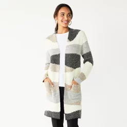 Women's Nine West Jacquard Long Cardigan 27 Women's Nine West Jacquard Long Cardigan -Napier Elegant shop 5692188 Gray Abstract
