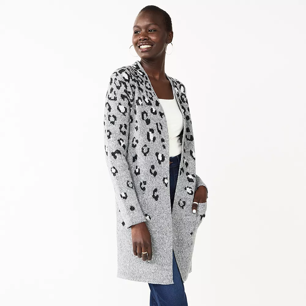 Women's Nine West Jacquard Long Cardigan 12 Women's Nine West Jacquard Long Cardigan - Image 12