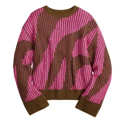 Women's Nine West Patterned Crewneck Sweater -Napier Elegant shop 5731865 ALT5