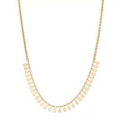 Nine West Gold Tone Shaky Frontal Necklace