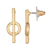 Nine West Gold Tone Linear Drop Post Earrings