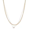 Nine West Multi-Row Initial "M" Pendant Necklace