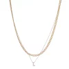 Nine West Multi-Row Initial "L" Pendant Necklace