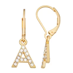 Nine West Initial "A" Drop Earrings