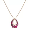 Napier Gold Tone Berry Pendant Necklace