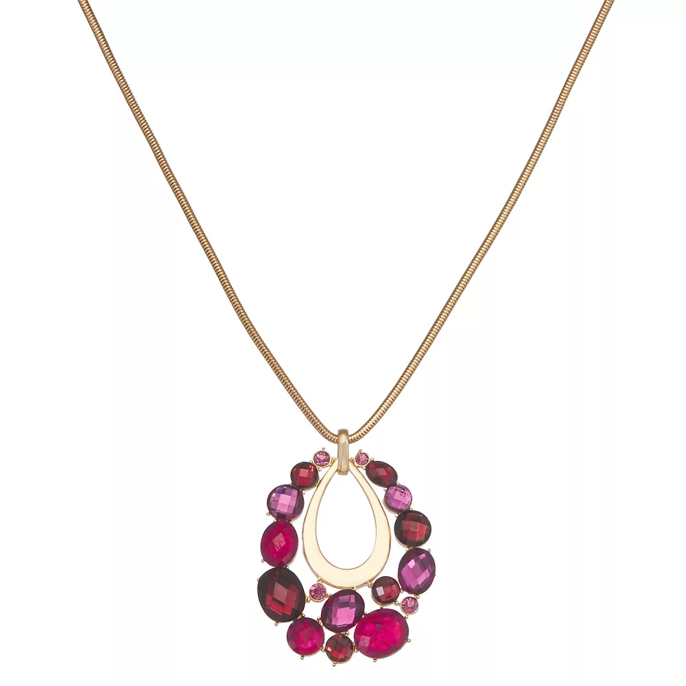Napier Gold Tone Berry Pendant Necklace 1 Napier Gold Tone Berry Pendant Necklace