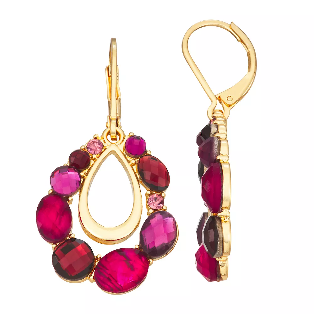 Napier Gold Tone Berry Leverback Statement Drop Earrings 1 Napier Gold Tone Berry Leverback Statement Drop Earrings