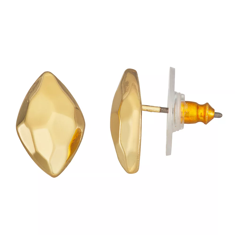 Napier Faceted Domed Stud Earrings 1 Napier Faceted Domed Stud Earrings