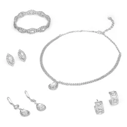 Napier Silver Tone Dazzle Oval Stud Earrings -Napier Elegant shop 5805804 ALT9