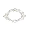 Napier Silver Tone Simulated Pearl Chunky Toggle Bracelet