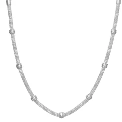 Napier Silver Tone Treasures Collar Necklace