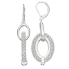 Napier Silver Tone Treasures Oval Earrings