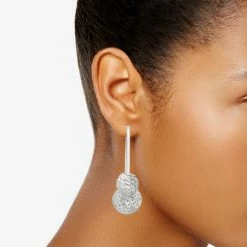 Nine West Sequins Disco Hoop Earrings -Napier Elegant shop 5808086 ALT