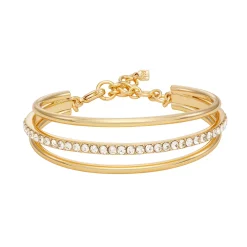 Nine West Gold Tone Orbital Cuff Bracelet