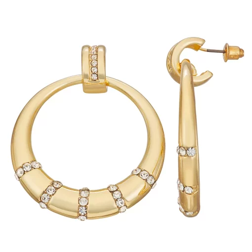 Nine West Gold Tone Hoop Earrings 8 Nine West Gold Tone Hoop Earrings -Napier Elegant shop 5808126
