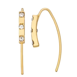 Nine West Gold Tone Stick Threader Earrings