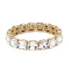 Nine West Gold Tone Crystal Stretch Bracelet