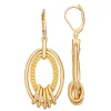 Napier Gold Tone Orbital Drop Earrings