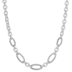 Napier Silver Tone Casual Twist Collar Necklace