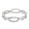 Napier Silver Tone Casual Twist Stretch Bracelet